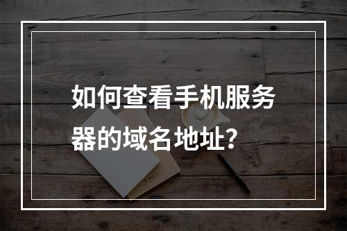如何查看手机服务器的域名地址?