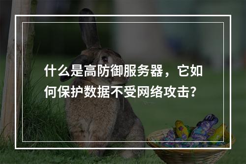 什么是高防御服务器,它如何保护数据不受网络攻击?