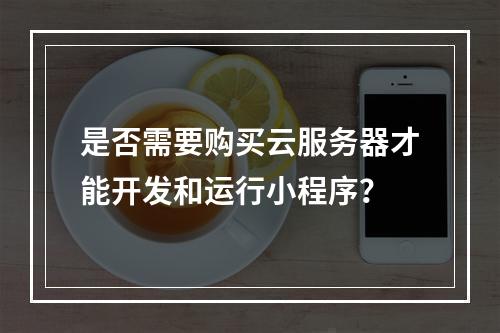 是否需要购买云服务器才能开发和运行小程序?