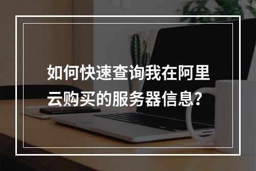 如何快速查询我在阿里云购买的服务器信息?