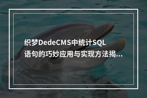 织梦DedeCMS中统计SQL语句的巧妙应用与实现方法揭秘?