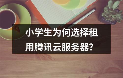 小学生为何选择租用腾讯云服务器?