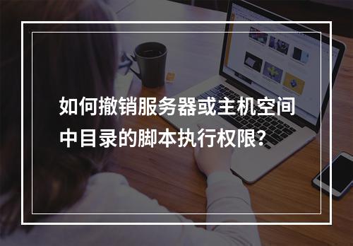 如何撤销服务器或主机空间中目录的脚本执行权限?