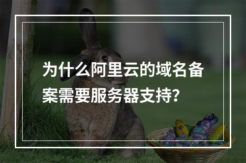 为什么阿里云的域名备案需要服务器支持?