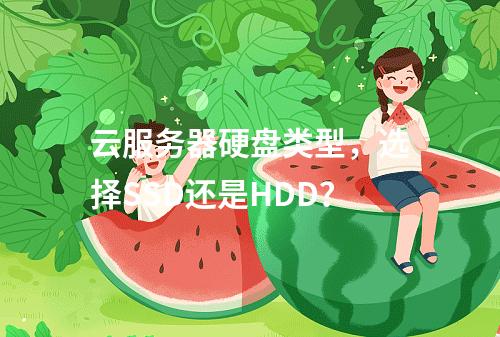 云服务器硬盘类型,选择SSD还是HDD?