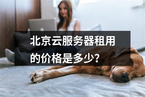 北京云服务器租用的价格是多少?