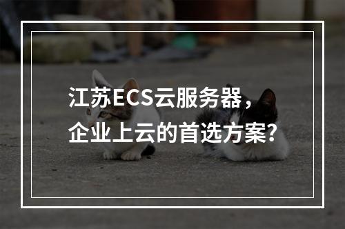 江苏ECS云服务器,企业上云的首选方案?
