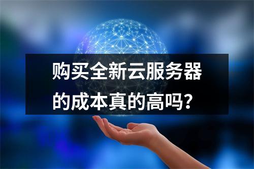 购买全新云服务器的成本真的高吗?