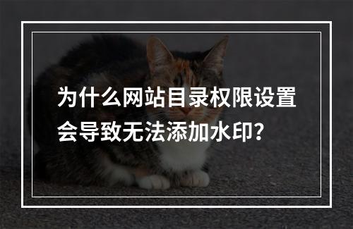 为什么网站目录权限设置会导致无法添加水印?