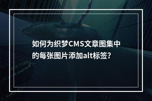 如何为织梦CMS文章图集中的每张图片添加alt标签?