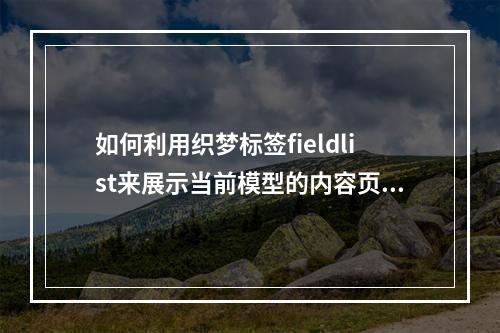 如何利用织梦标签fieldlist来展示当前模型的内容页字段列表?