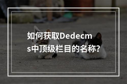 如何获取Dedecms中顶级栏目的名称?
