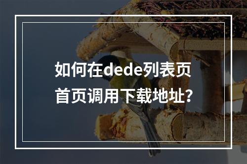 如何在dede列表页首页调用下载地址?