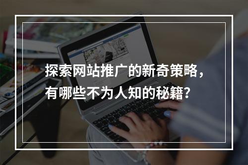 探索网站推广的新奇策略,有哪些不为人知的秘籍?