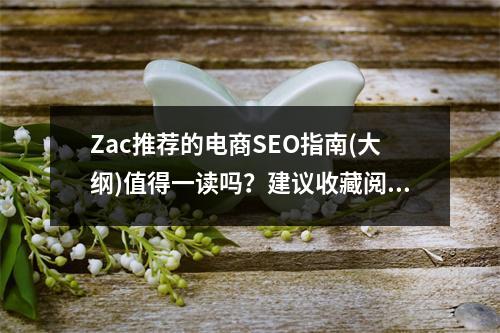 Zac推荐的电商SEO指南(大纲)值得一读吗?建议收藏阅读!