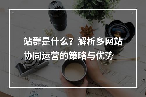 站群是什么?解析多网站协同运营的策略与优势
