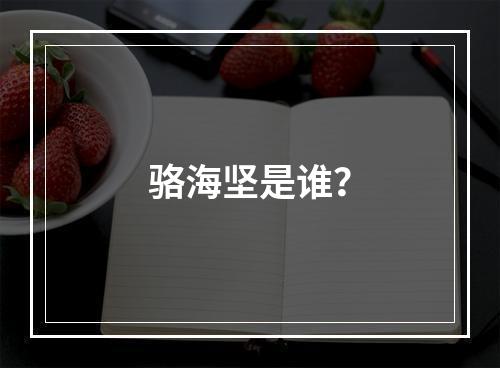 骆海坚是谁?