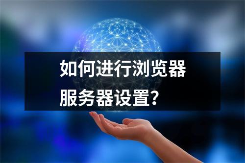 如何进行浏览器服务器设置?