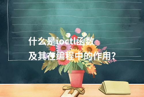 什么是ioctl函数及其在编程中的作用?