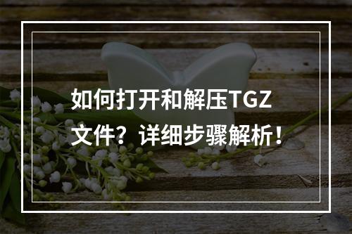 如何打开和解压TGZ文件?详细步骤解析!