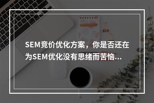 SEM竞价优化方案,你是否还在为SEM优化没有思绪而苦恼?