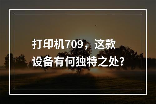 打印机709,这款设备有何独特之处?