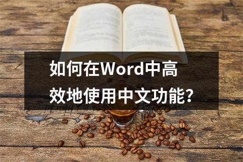 如何在Word中高效地使用中文功能?