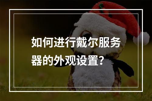 如何进行戴尔服务器的外观设置?