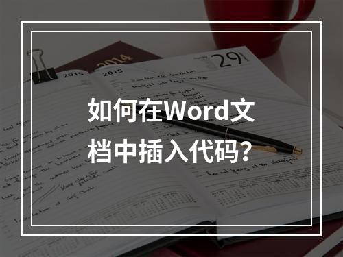 如何在Word文档中插入代码?
