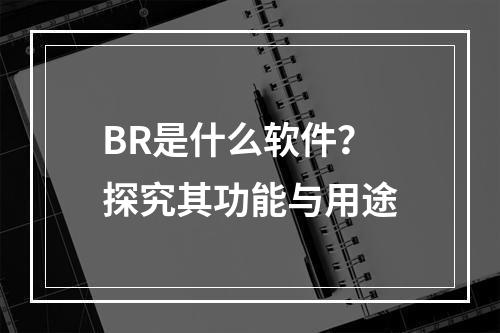 BR是什么软件?探究其功能与用途