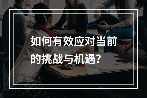 如何有效应对当前的挑战与机遇?