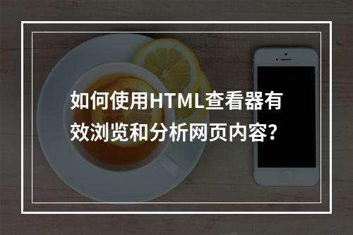 如何使用HTML查看器有效浏览和分析网页内容?