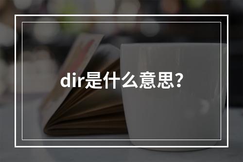 dir是什么意思?