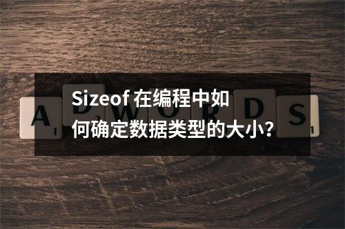 Sizeof 在编程中如何确定数据类型的大小?
