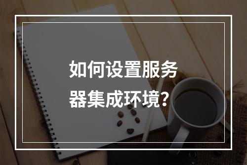 如何设置服务器集成环境?