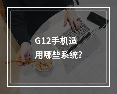 G12手机适用哪些系统?