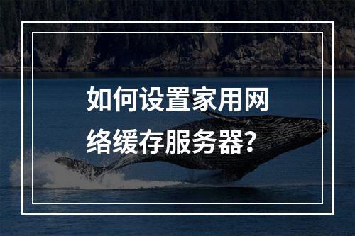 如何设置家用网络缓存服务器?