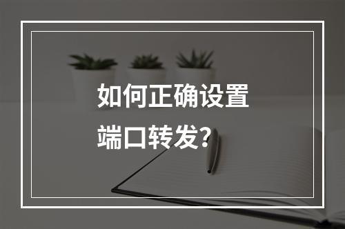 如何正确设置端口转发?