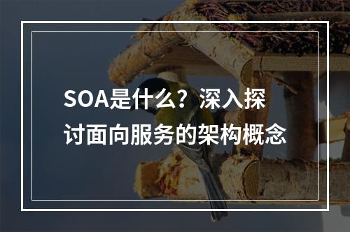 SOA是什么?深入探讨面向服务的架构概念