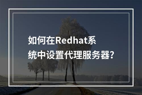 如何在Redhat系统中设置代理服务器?