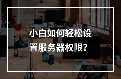 小白如何轻松设置服务器权限?