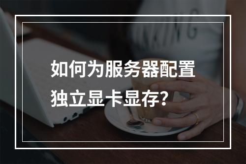如何为服务器配置独立显卡显存?