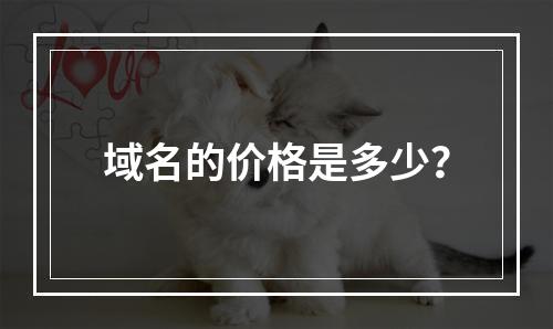 域名的价格是多少?