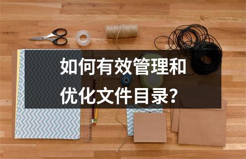 如何有效管理和优化文件目录?