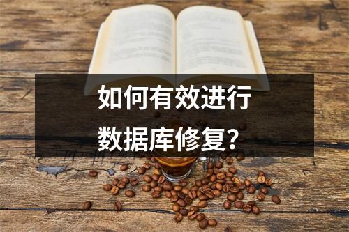 如何有效进行数据库修复?