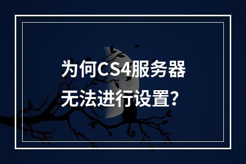 为何CS4服务器无法进行设置?