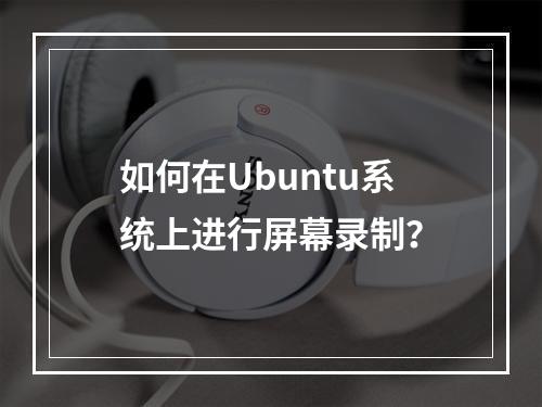 如何在Ubuntu系统上进行屏幕录制?
