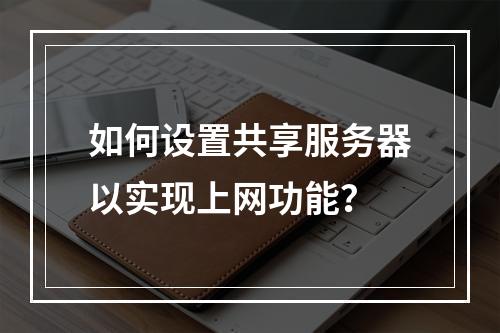 如何设置共享服务器以实现上网功能?