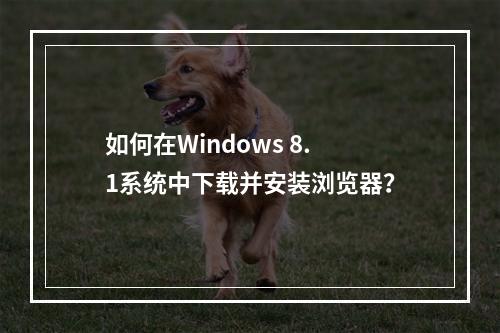 如何在Windows 8.1系统中下载并安装浏览器?