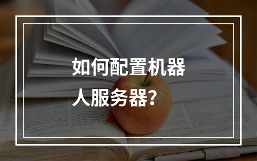 如何配置机器人服务器?